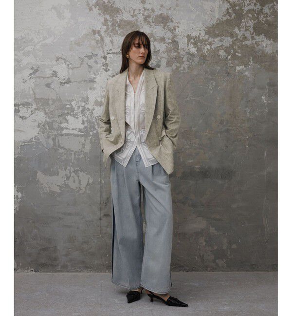 ADAM ET ROPE'「【EMOELLE】シルクネップテーラードジャケット」|テーラードジャケット|