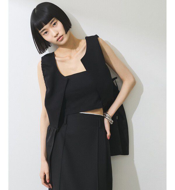 ADAM ET ROPE'「【WEB限定】2WAYペプラムジレトップス」|Tシャツ・カットソー|