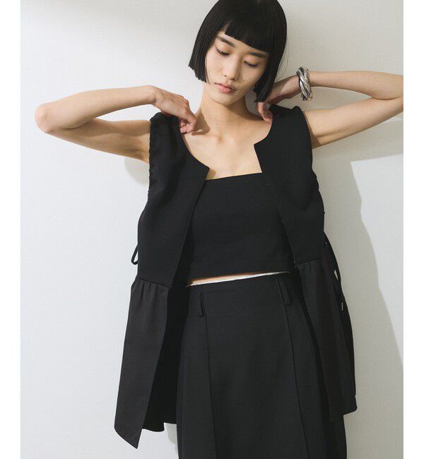 ADAM ET ROPE'「【WEB限定】2WAYペプラムジレトップス」|Tシャツ・カットソー|