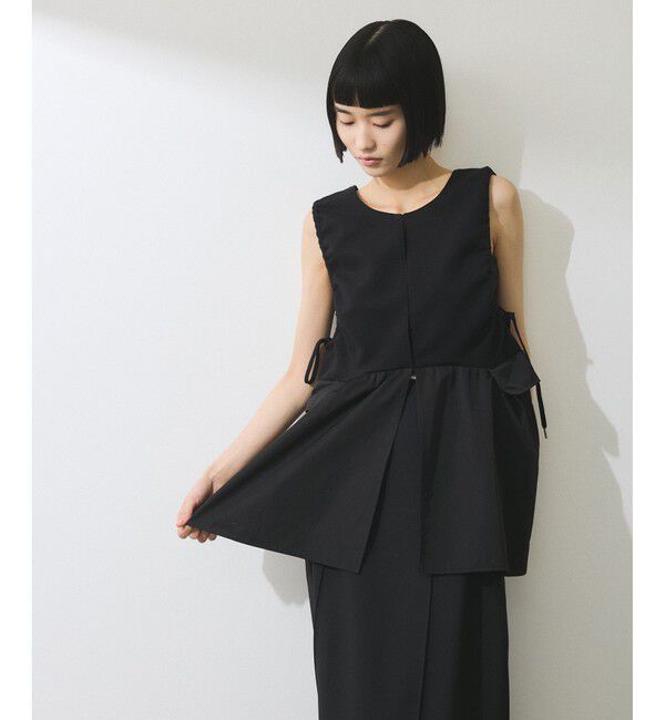 ADAM ET ROPE'「【WEB限定】2WAYペプラムジレトップス」|Tシャツ・カットソー|