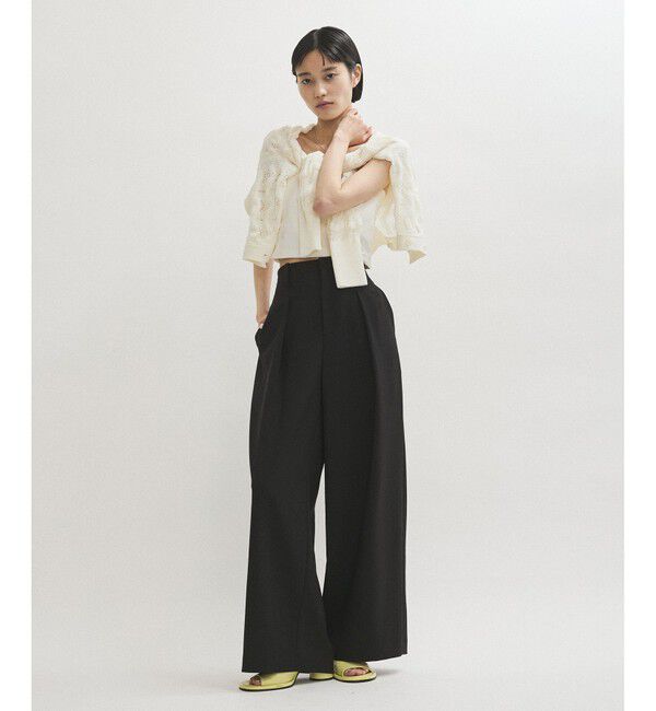 ADAM ET ROPE'「【サステナブル】リランチェベルトレススラックス」|スラックス|