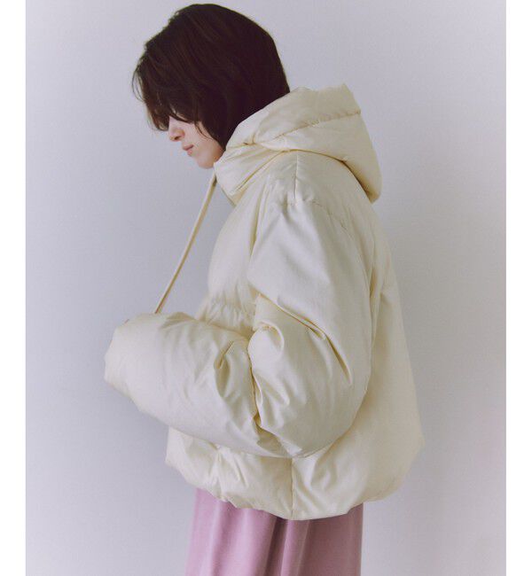 ADAM ET ROPE'「【サステナブル】2WAYフーディショートダウン/撥水」|ダウン|