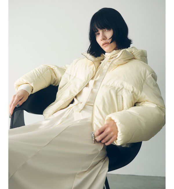 ADAM ET ROPE'「【サステナブル】2WAYフーディショートダウン/撥水」|ダウン|