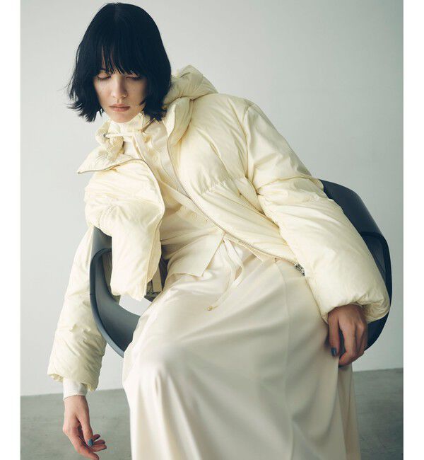 ADAM ET ROPE'「【サステナブル】2WAYフーディショートダウン/撥水」|ダウン|