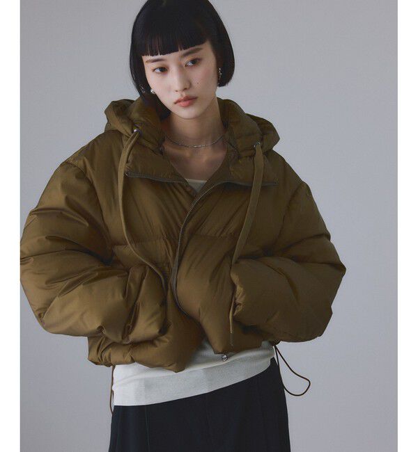 ADAM ET ROPE'「【サステナブル】2WAYフーディショートダウン/撥水」|ダウン|ブラウン系(22)