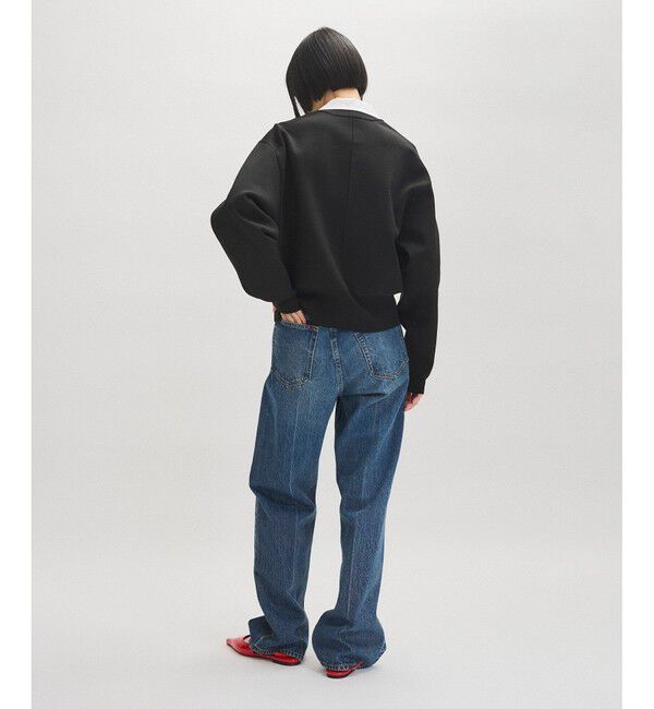 ADAM ET ROPE'「【WEB限定】・【サステナブル】カラー付きカーディガン」|カーディガン|