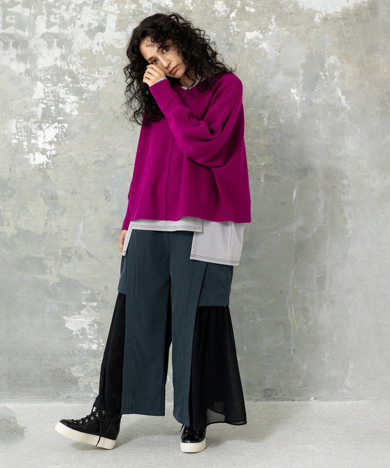  「2WAYドルマンニットプルオーバー」|ニット・セーター|