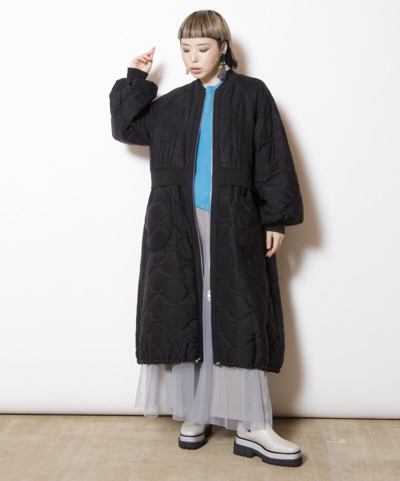  「キルティングロングブルゾン」|ミリタリー・モッズコート|