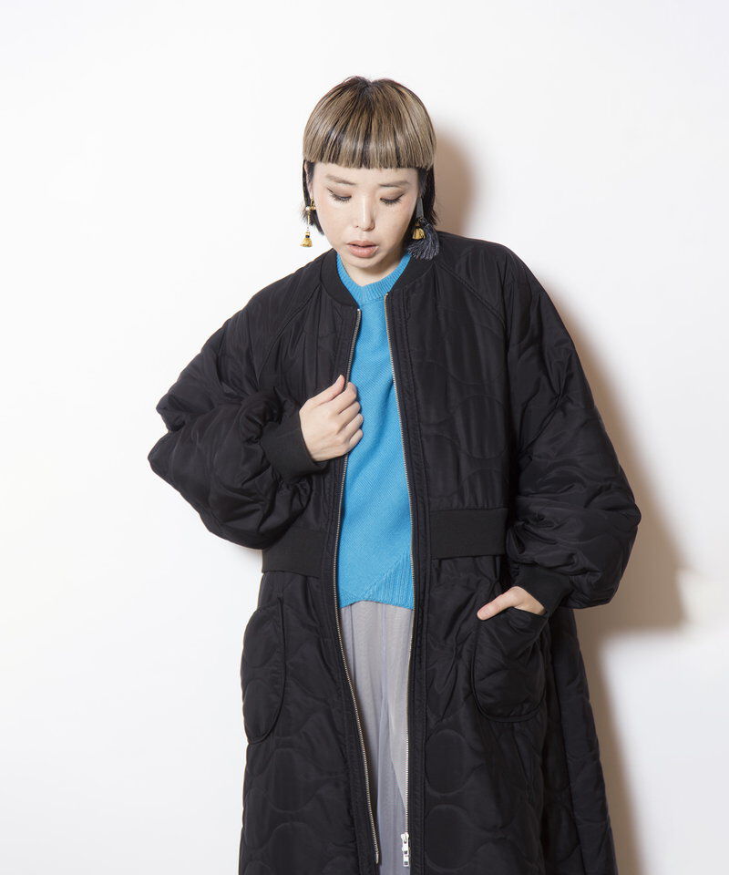  「キルティングロングブルゾン」|ミリタリー・モッズコート|