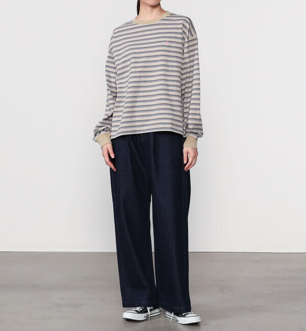 DANTON「DANTON | クルーネック 長袖ボーダーTシャツ WOMEN」|Tシャツ・カットソー|
