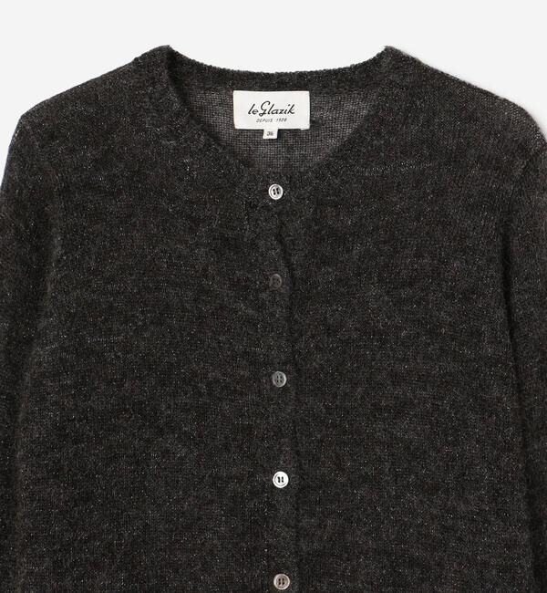 LE GLAZIK「LE GLAZIK | モヘアグリッター クルーネックカーディガン WOMEN」|ニット・セーター|
