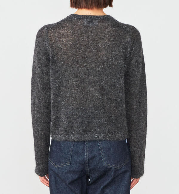 LE GLAZIK「LE GLAZIK | モヘアグリッター クルーネックカーディガン WOMEN」|ニット・セーター|