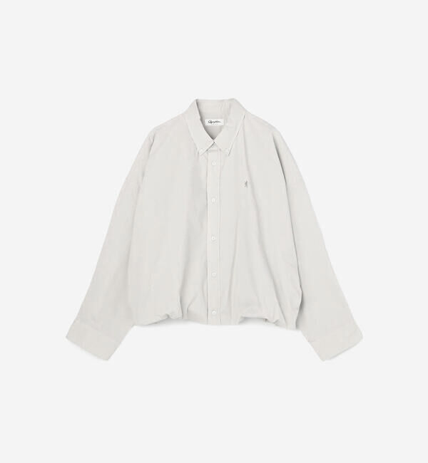 GYMPHLEX「Gymphlex | タイプライター ショートボタンダウンシャツ WOMEN」|シャツ・ブラウス|LTGREY