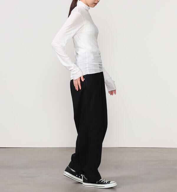 UNFIL「UNFIL | コットンシアージャージー ハイネック長袖Tシャツ WOMEN」|Tシャツ・カットソー|