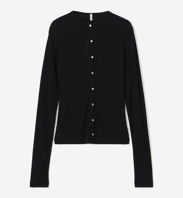  「babaco | ツイストコットン クルーネックカーディガン WOMEN」|カーディガン|