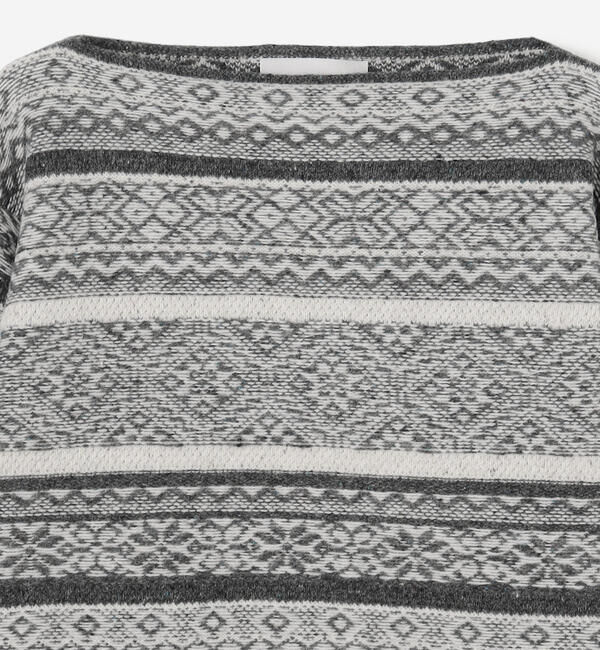  「WALANCE | ウールジャガード ボートネックニット WOMEN」|ニット・セーター|