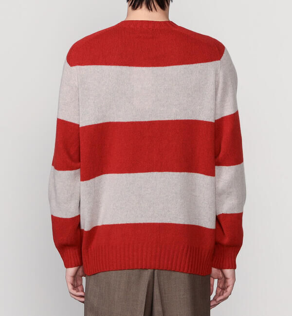 Morris & Sons「MORRIS & SONS | ブロックストライプクルーネックセーター MEN」|ニット・セーター|