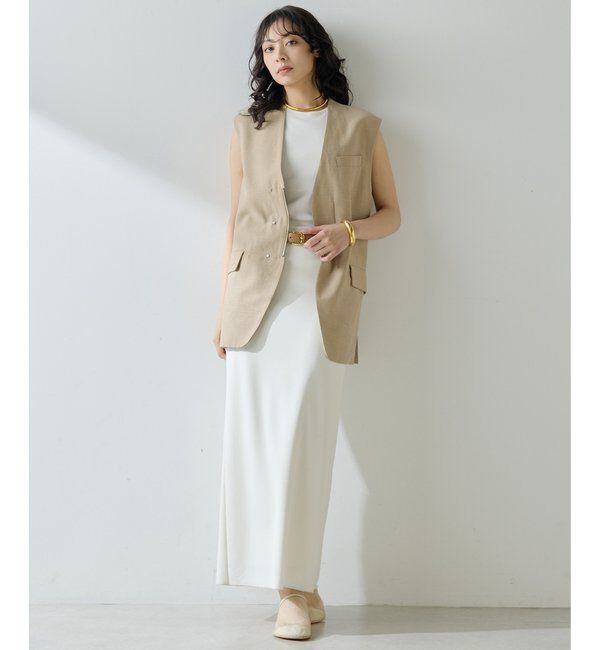  「ジャージーIラインロングスカート」|スカート|