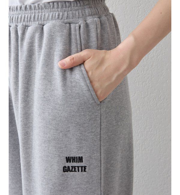  「ロゴ裏毛ワイドパンツ」|チノ|