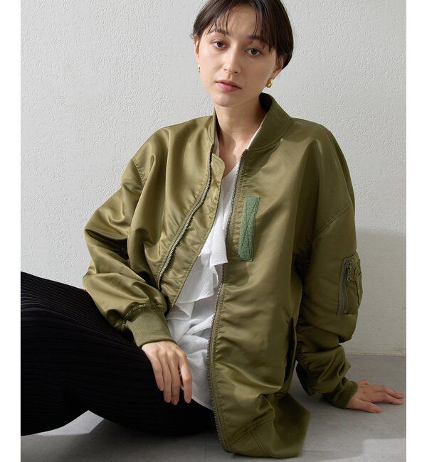  「《12/27 予約スタート》【インフルエンサーコラボ】ナイロンMA-1」|その他|カーキ