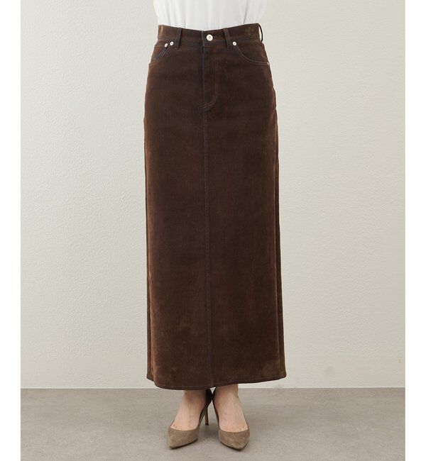  「デニムフロッキースリットスカート」|スカート|