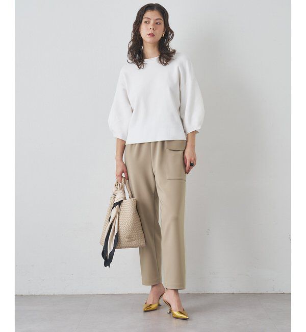 Drawing Numbers「【Drawing Numbers】コットン袖パフニットプルオーバー」|ニット・セーター|