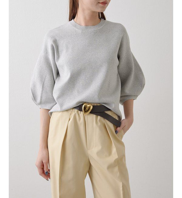 Drawing Numbers「【Drawing Numbers】コットン袖パフニットプルオーバー」|ニット・セーター|