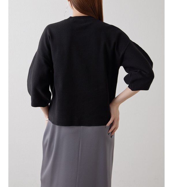 Drawing Numbers「【Drawing Numbers】コットン袖パフニットプルオーバー」|ニット・セーター|