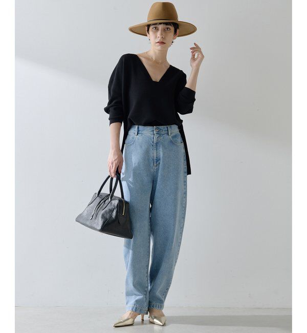 THE PAUSE「【THE PAUSE】ハイウエストカーブデニムパンツ」|チノ|