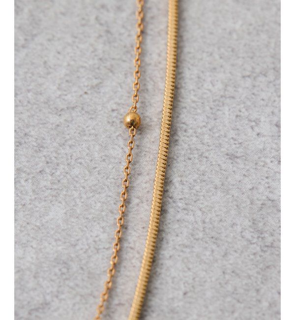 THE PAUSE「【THE PAUSE】ダブルチェーンネックレス」|リング|