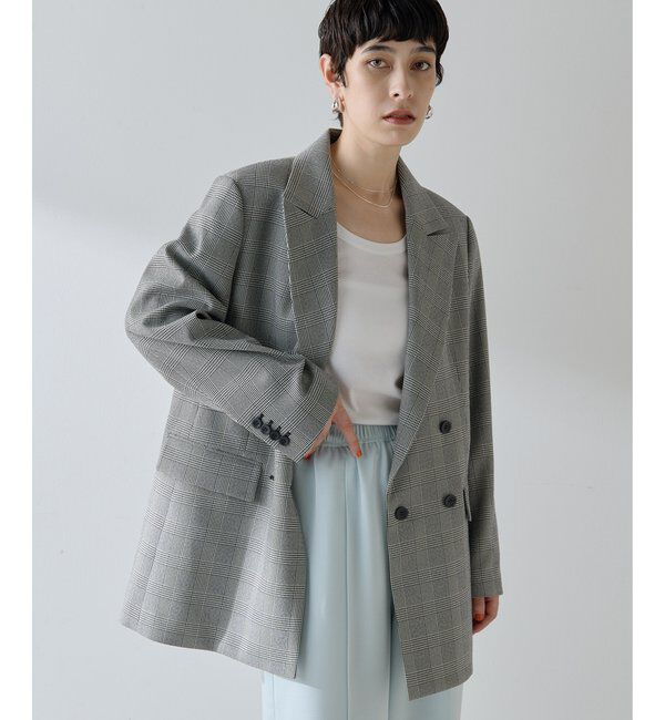 THE PAUSE「【THE PAUSE】チェックダブルジャケット」|テーラードジャケット|