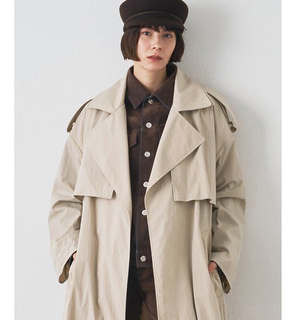  「ロングトレンチコート」|トレンチコート|ベージュ