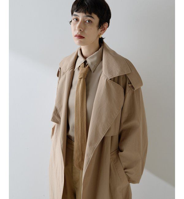  「ロングトレンチコート」|トレンチコート|