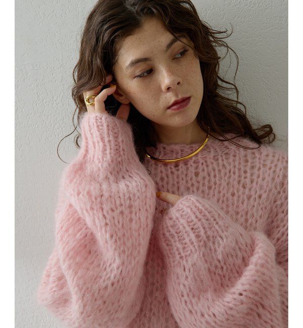  「ハンドクルーニットプルオーバー」|ニット・セーター|