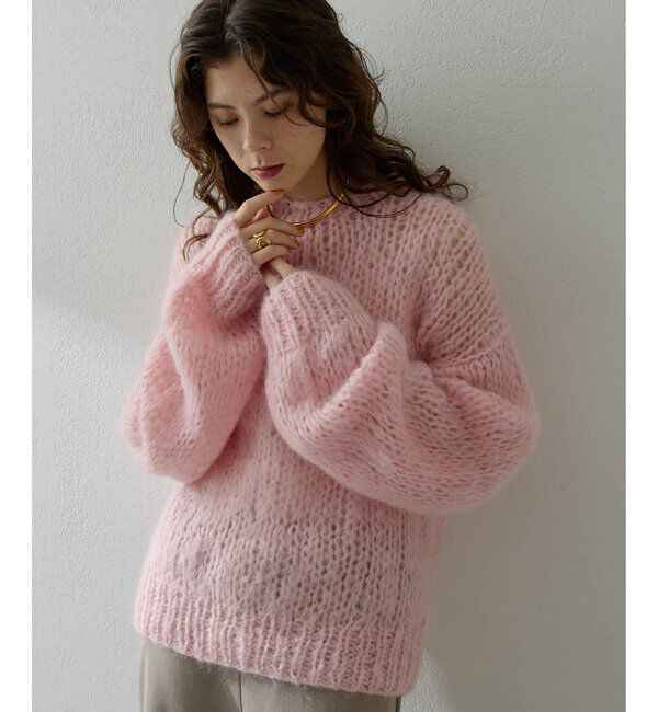  「ハンドクルーニットプルオーバー」|ニット・セーター|