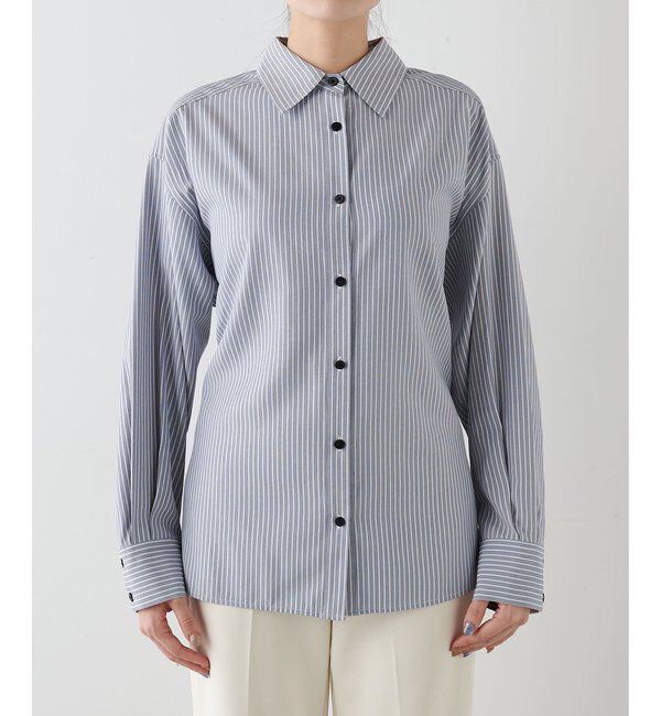 THE PAUSE「【THE PAUSE】ストライプシェイプシャツ」|シャツ・ブラウス|