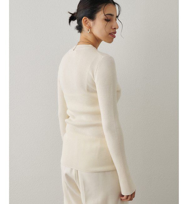  「リブニットクループルオーバー」|ニット・セーター|