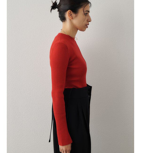  「リブニットクループルオーバー」|ニット・セーター|