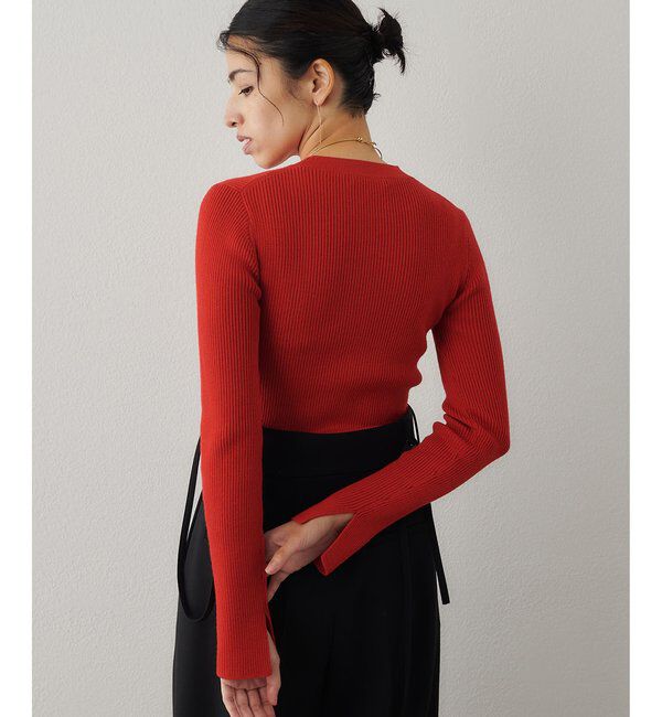  「リブニットクループルオーバー」|ニット・セーター|