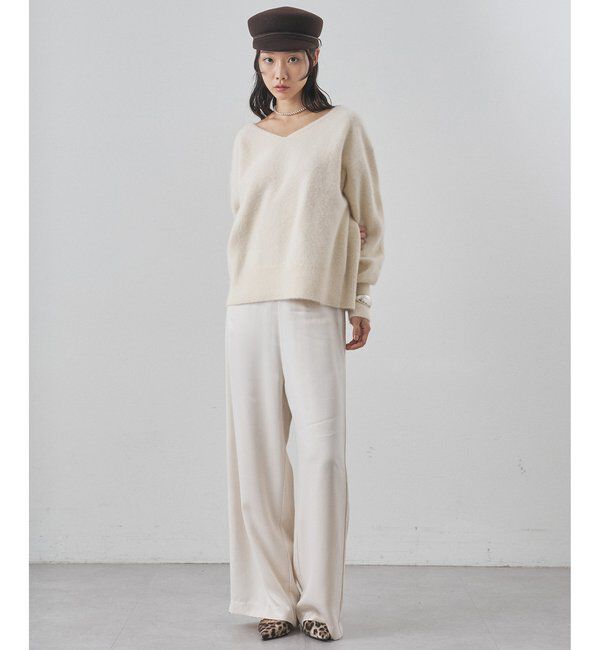  「フォックスウール Vネックプルオーバー」|ニット・セーター|