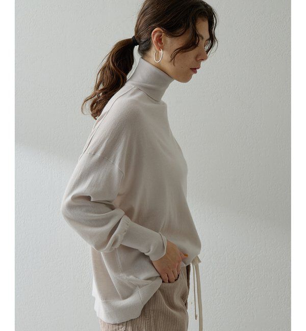  「ハイゲージワイドタートルプルオーバー」|ニット・セーター|