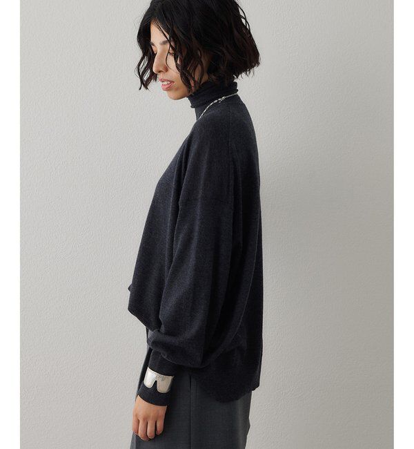  「ハイゲージワイドタートルプルオーバー」|ニット・セーター|