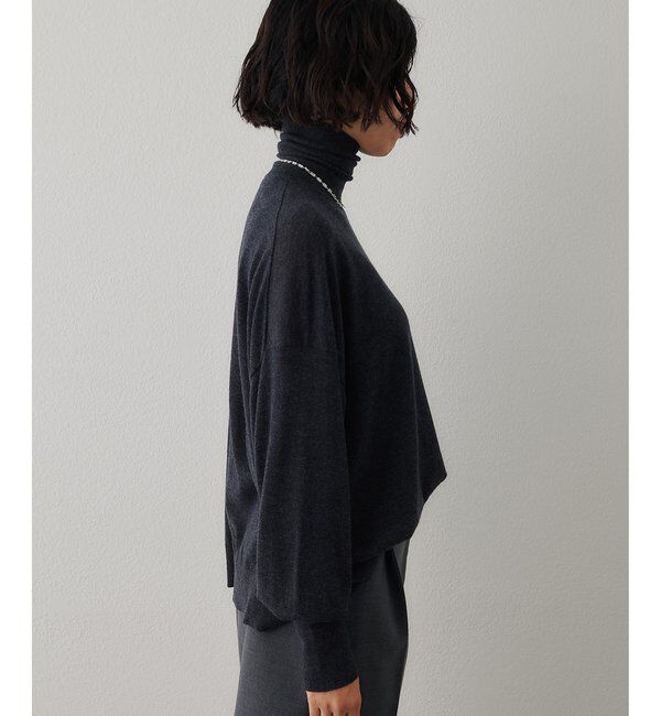  「ハイゲージワイドタートルプルオーバー」|ニット・セーター|