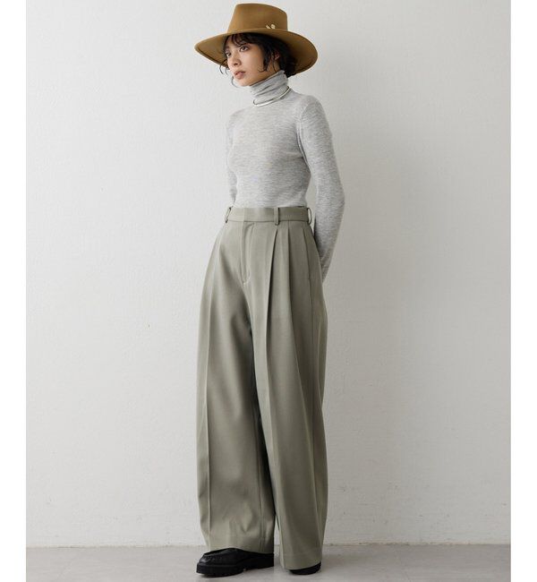  「ワイドタックパンツ」|チノ|
