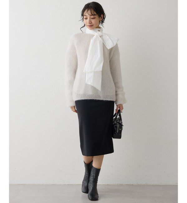  「ラメモヘヤニットプルオーバー」|ニット・セーター|