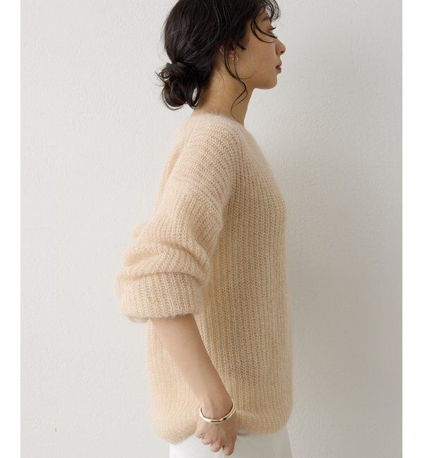  「ラメモヘヤニットプルオーバー」|ニット・セーター|