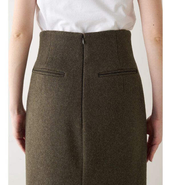  「メルトンスリットスカート」|スカート|