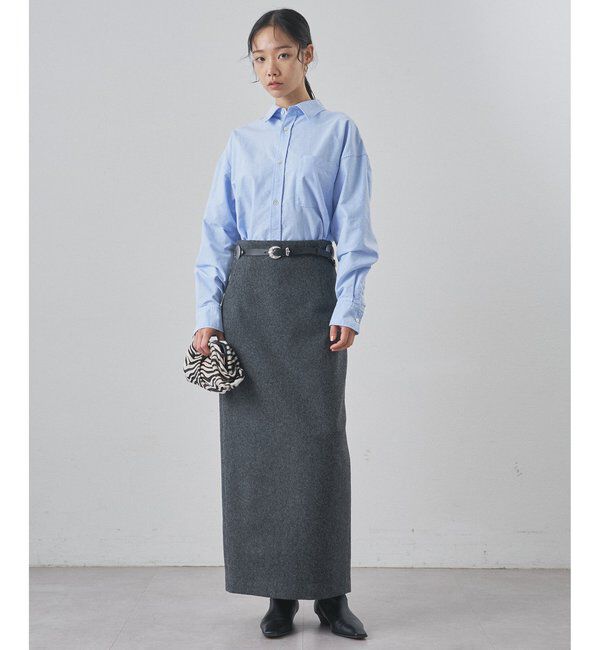  「メルトンスリットスカート」|スカート|