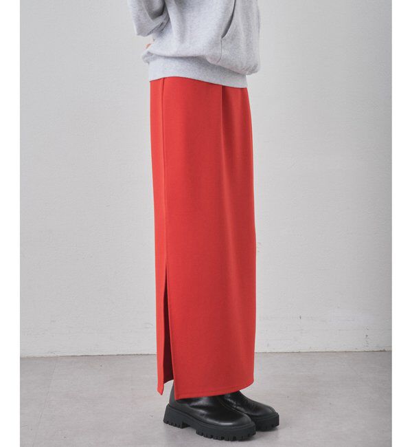  「ストレッチジャージスカート」|スカート|オレンジ