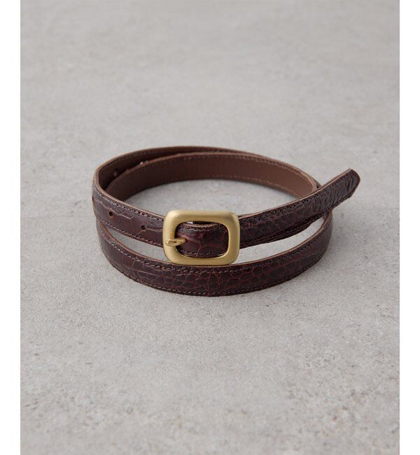 Hoaw.「【Hoaw.】型押しナローベルト」|ベルト|